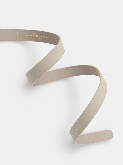 Tommy Hilfiger pasek skórzany damski kolor beżowy AW0AW17279