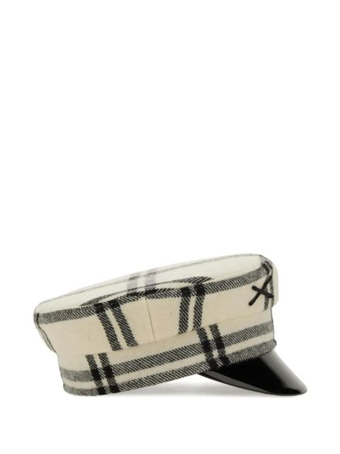 Ruslan Baginskiy checked peaked hat - White