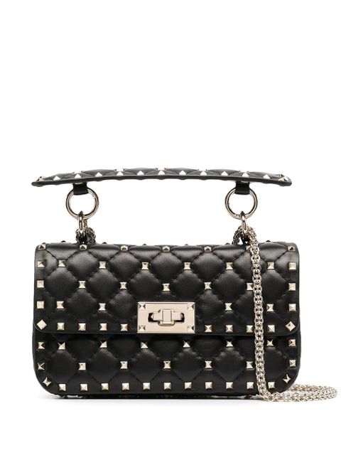 Valentino Garavani Rockstud-spike leather tote bag - Black