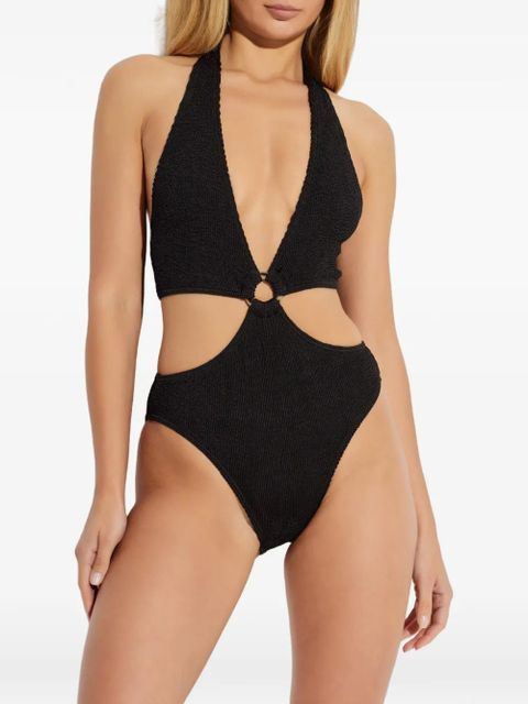 Bond-eye Celeste ring textured swimsuit - Black