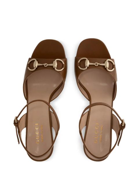 Gucci 75mm Lady Horsebit sandals - Brown