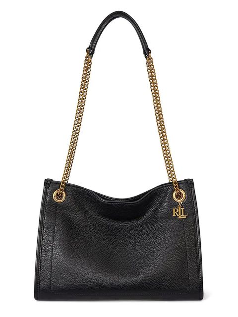 Lauren Ralph Lauren torebka skórzana kolor czarny 431980173 - zdjęcie produktu nr 1