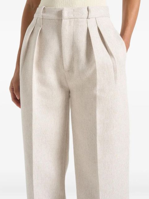 Manière De Voir Julie twin-pleat tailored trousers - Neutrals