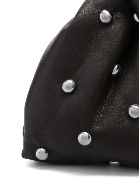 Nanushka small knot clutch bag - Brown