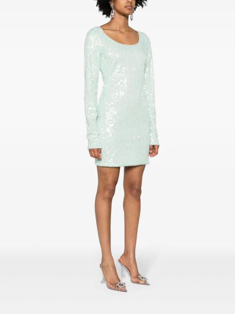 ROTATE BIRGER CHRISTENSEN sequinned scoop-neck minidress - Green