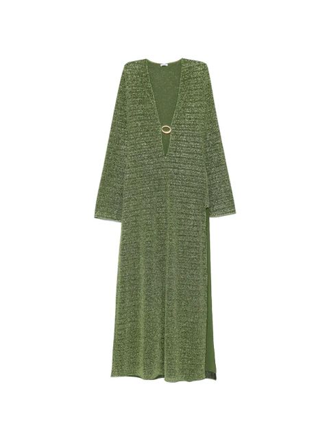 Oséree V-neck ring maxi dress - Green - zdjęcie produktu nr 1