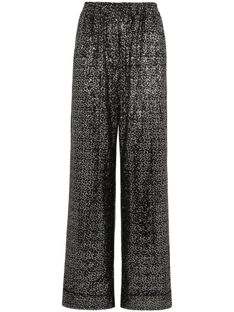 Dolce & Gabbana sequinned wide-leg trousers - Black - zdjęcie produktu nr 1