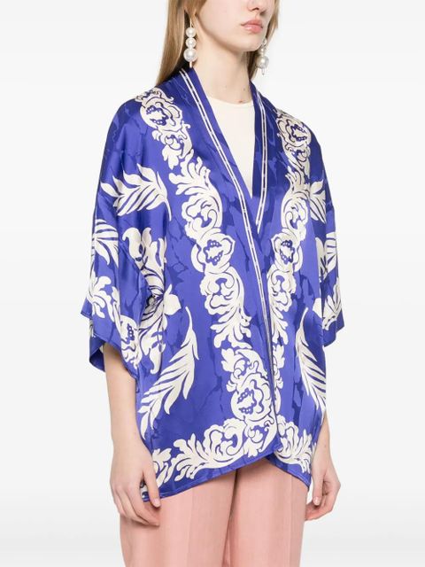 ETRO floral-print jacket - Blue