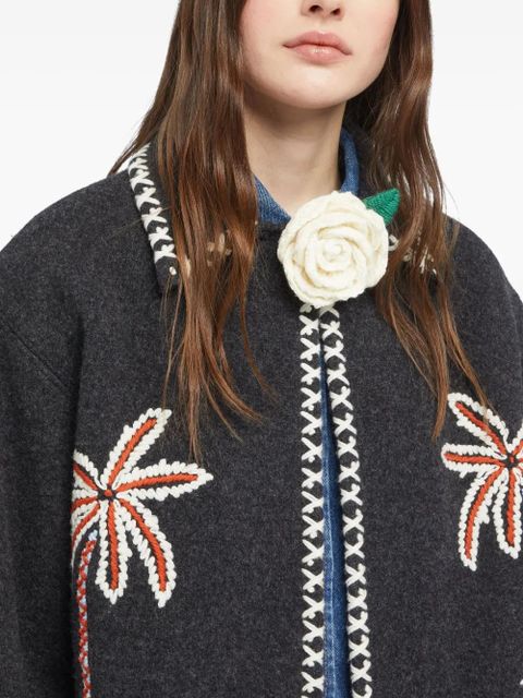 Alanui rose-embroidered brooch - White - zdjęcie produktu nr 2