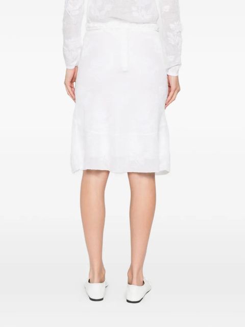 SHUSHU/TONG threadwork knit skirt - White