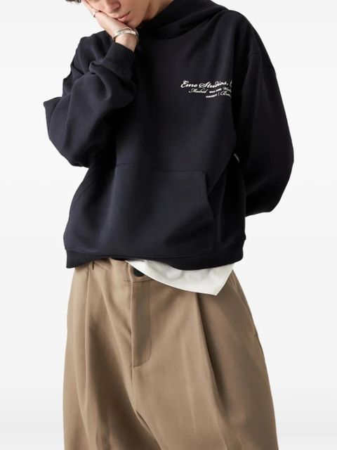 ALEMAIS graphic-print hoodie - Blue