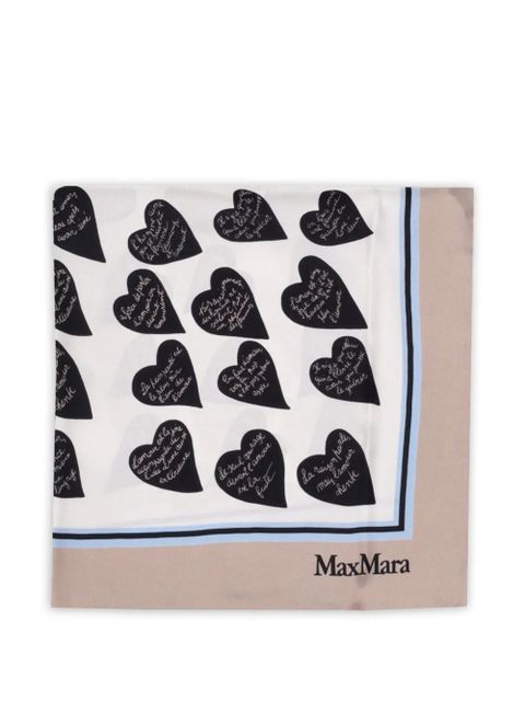 Max Mara heart-print scarf - White - zdjęcie produktu nr 2