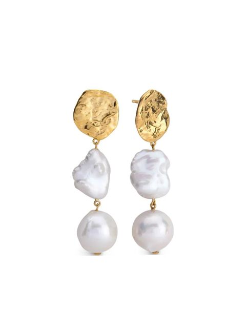 Monica Vinader Capri gold-vermeil pearl earrings - zdjęcie produktu nr 1