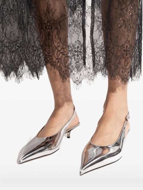 Paris Texas 35mm slingback pointed-toe pumps - Grey