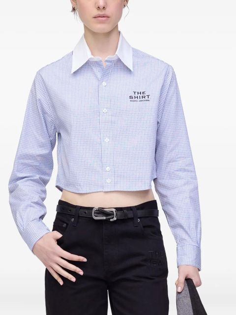 Marc Jacobs gingham check cropped shirt - Blue