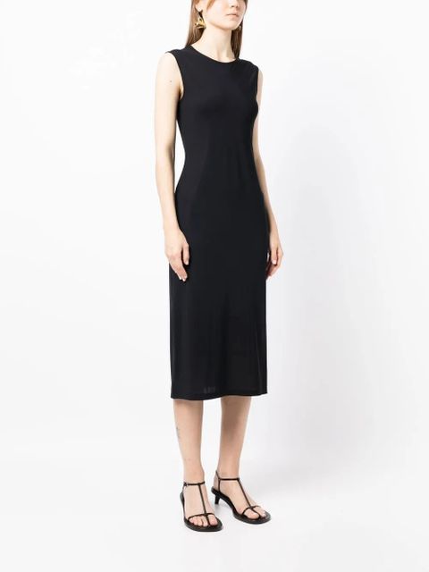 Jil Sander round neck sleeveless maxi dress - Black