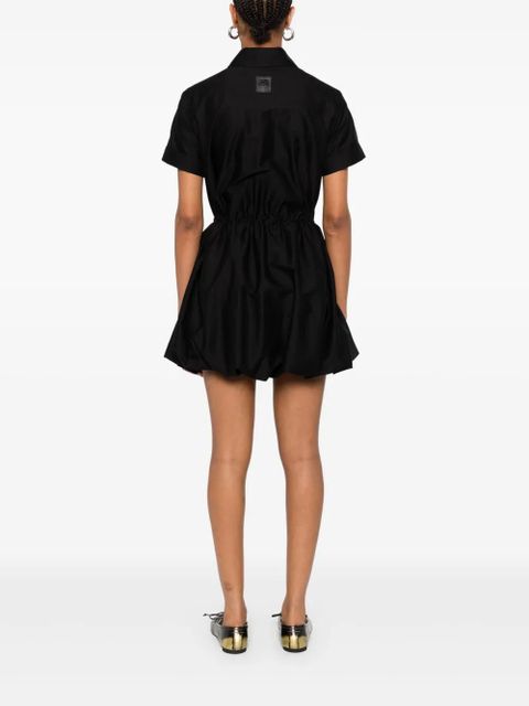 LOEWE drawstring balloon mini dress - Black