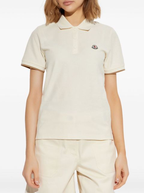 Moncler logo-patch polo shirt - Neutrals