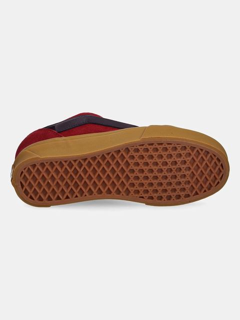 Vans tenisówki skórzane Knu Skool kolor czerwony VN000D6ZBRD1