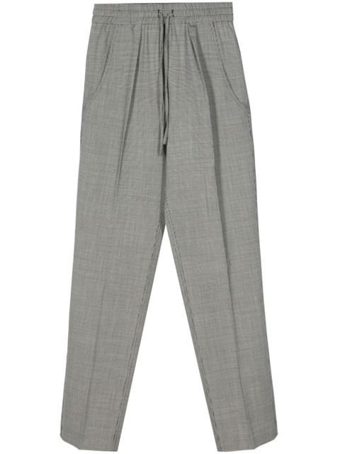 ISABEL MARANT Liska houndstooth tapered trousers - Black