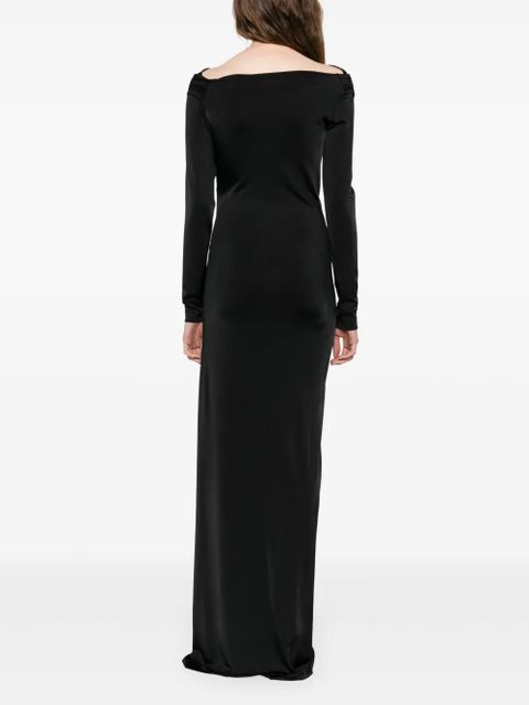 Victoria Beckham cowl-neck draped maxi dress - Black