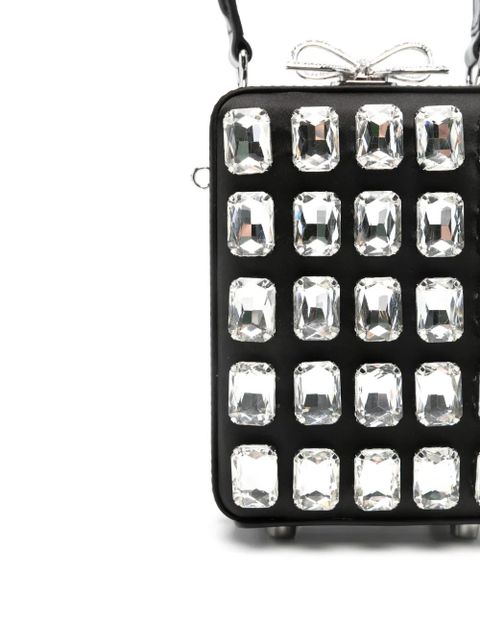 Self-Portrait micro crystal-embellished tote bag - Black