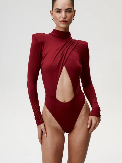 Undress Code body Thong damska kolor bordowy gładka 1014 - zdjęcie produktu nr 1