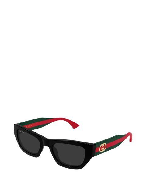 Gucci Eyewear stripe logo sunglasses - Black - zdjęcie produktu nr 2