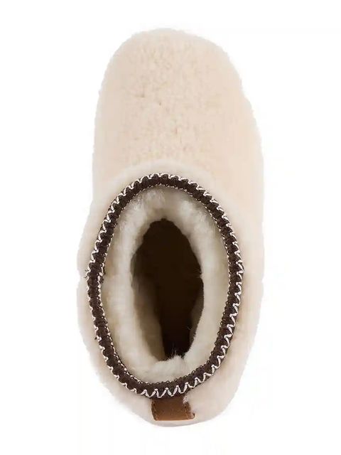 Emu Australia śniegowce wełniane Stinger Micro Flatform Teddy kolor beżowy W13187