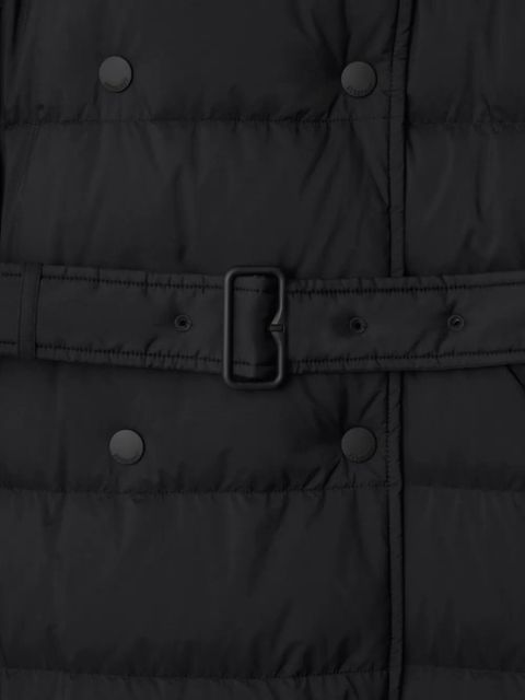 Burberry hooded belted padded coat - Black