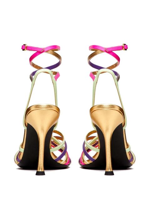 Valentino Garavani metallic Rockstud strappy sandals - Gold