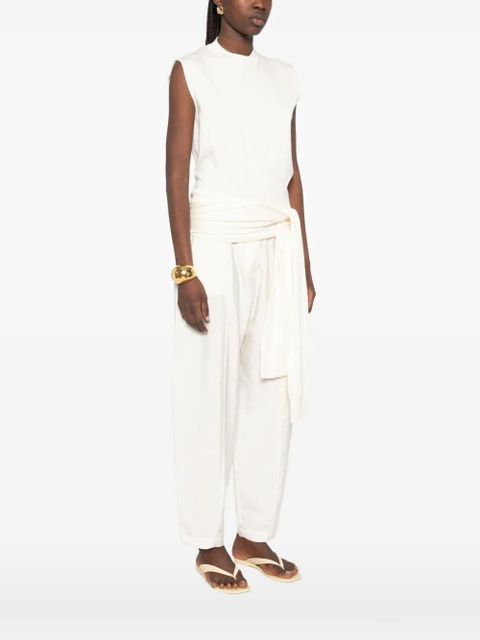 Róhe tie-waist top - Neutrals