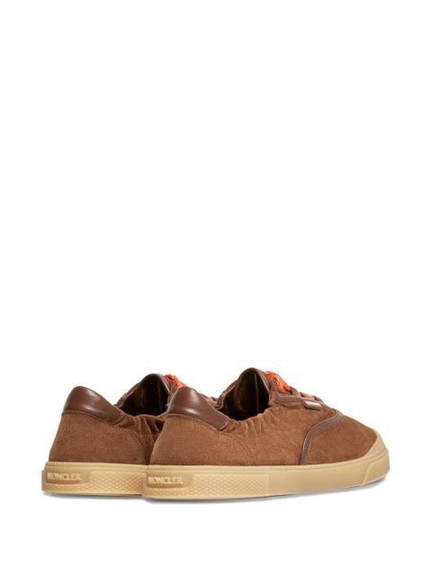 Moncler lace-up suede sneakers - Brown