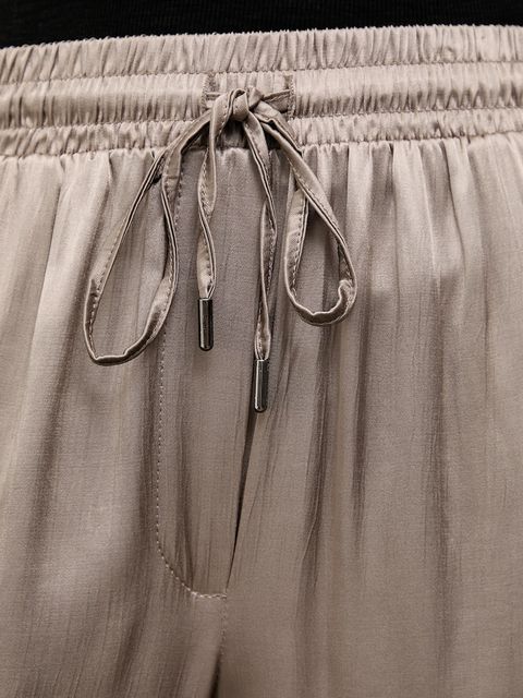 Answear.LAB spodnie damskie kolor szary szerokie high waist