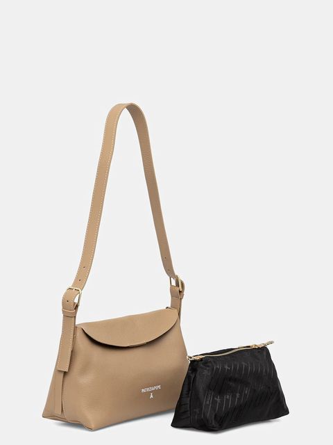 Patrizia Pepe torebka skórzana kolor beżowy 8B0256 L148 - zdjęcie produktu nr 2