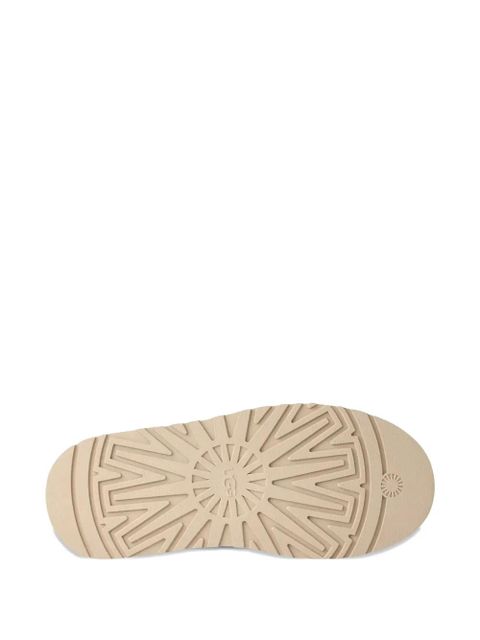 UGG floral-embroidery platform slippers - Brown