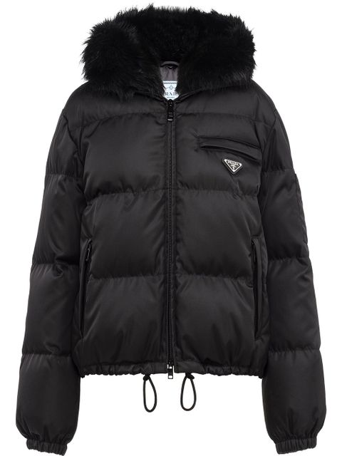 Prada Re-Nylon gabardine puffer jacket - Black - zdjęcie produktu nr 1