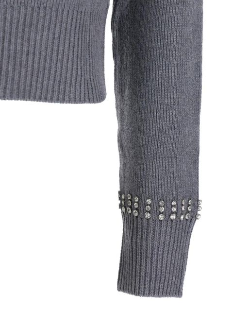 PINKO rhinestone-embellished cardigan - Grey - zdjęcie produktu nr 2