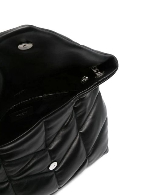 Saint Laurent medium Loulou puffer chevron-logo shoulder bag - Black - zdjęcie produktu nr 2