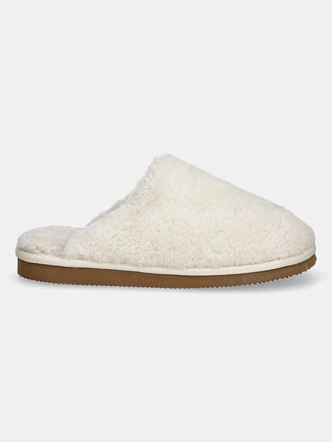 Answear.LAB kapcie wełniane kolor biały - zdjęcie produktu nr 1