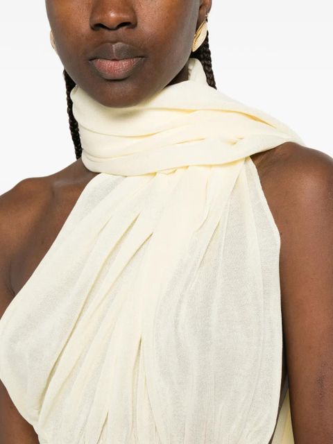 Aya Muse Thea scarf-detail maxi dress - Neutrals