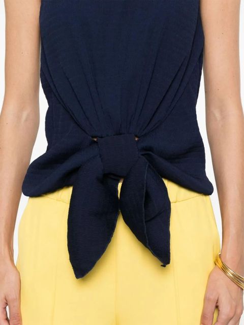 JW Anderson knot-detail plissé top - Blue