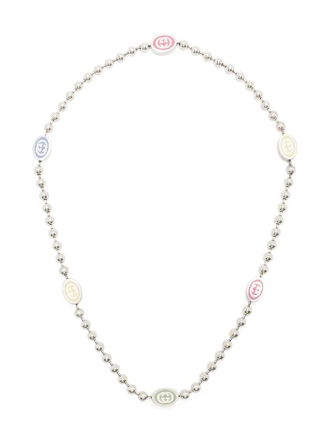 Gucci sterling silver Interlocking G necklace