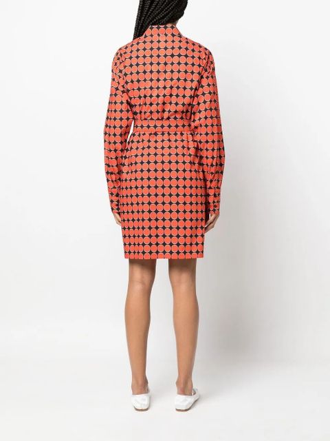 Sportmax monogram-print shirt dress - Black