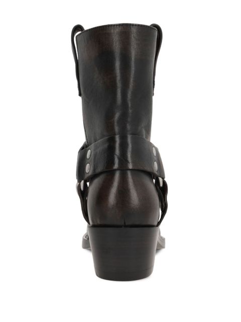 Paris Texas Roxy 45mm leather biker boots - Black