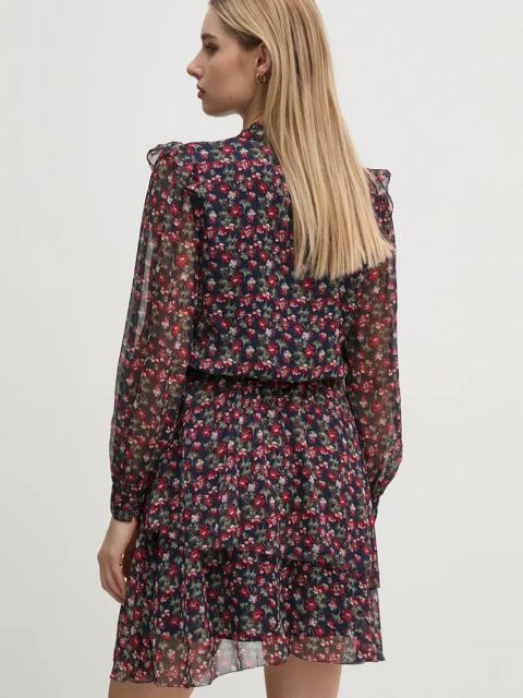 Pepe Jeans sukienka OLIVE kolor granatowy mini rozkloszowana PL953614