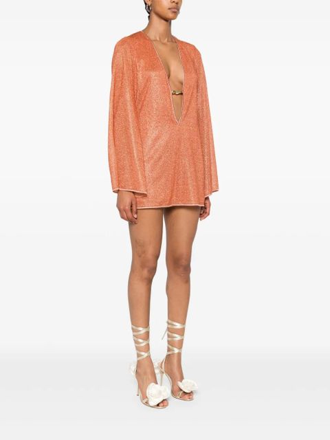 Oséree lurex-detail mini dress - Orange - zdjęcie produktu nr 2