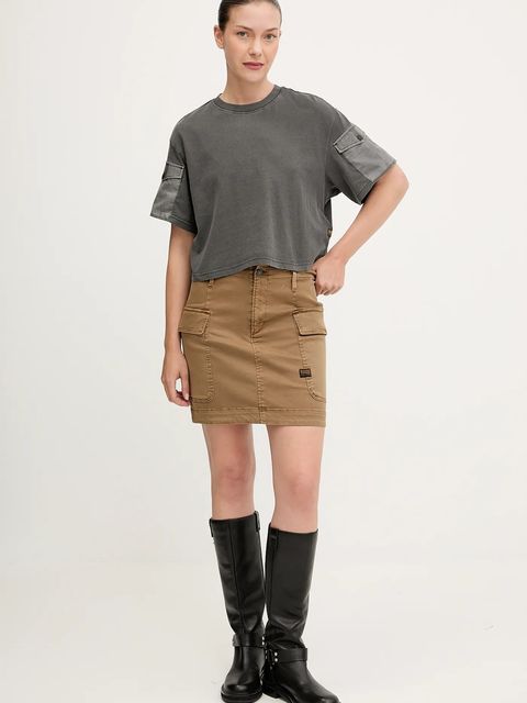 G-Star t-shirt bawełniany Washed mix boxy cropped - zdjęcie produktu nr 1