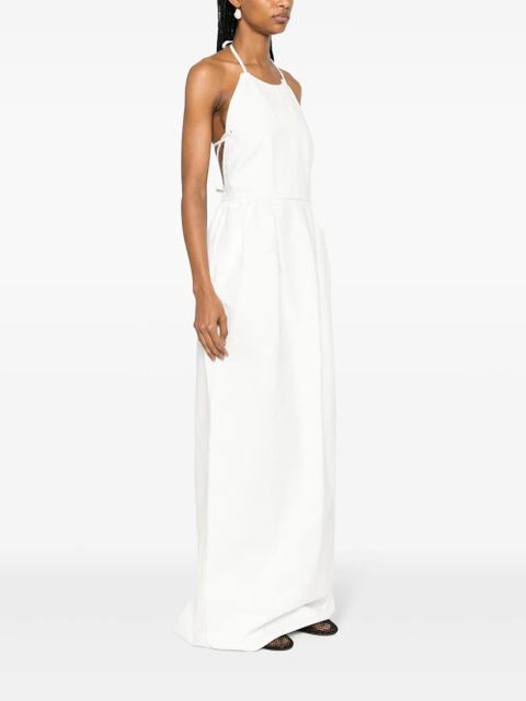 Max Mara Europa canvas maxi dress - White