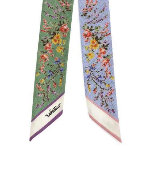 Valentino Garavani floral-print silk scarf - Green - zdjęcie produktu nr 2